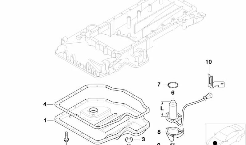 Sensor de nivel de aceite OEM 12611704468 para BMW E34, E32, E31. Compatible con motores M60 en versiones 530i y 540i. Original BMW.