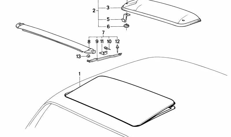 Winkel OEM 72601852659 para BMW E21, E30, E12, E28, E24. Original BMW.