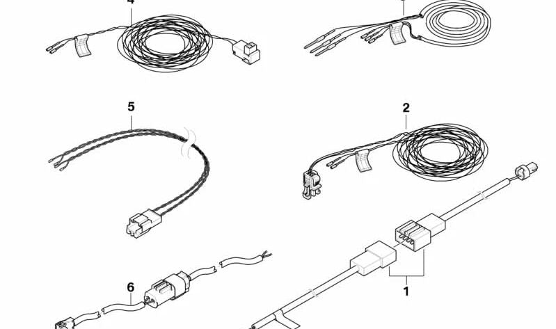 Cable reparador conector cinturón/asiento OEM 61129118095 para BMW E46, E39, E38, E53, E70, E71, E85, E86. Original BMW.