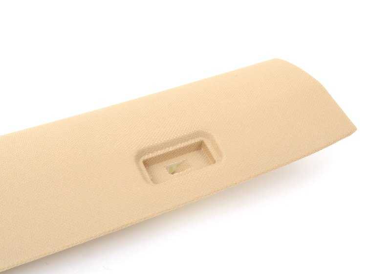 Embellecedor interior pilar A izquierdo beige OEM 51437069433 para BMW E60, E60N, E61, E61N. Original BMW.