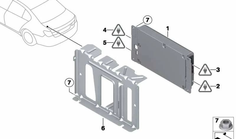 Supporto MULF per la serie BMW 7 F01, F02, F04 (OEM 65159197037). BMW originale