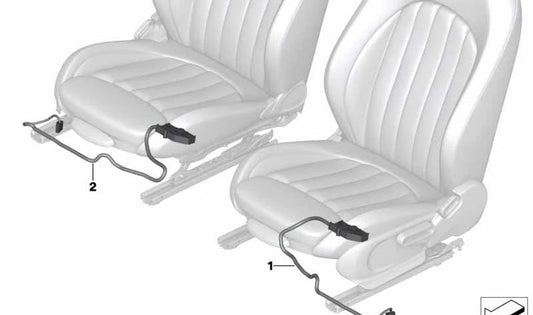 Mazo de cables de asiento derecho OEM 61129358313 para MINI F56, F55, Cabrio F57 y más. Original MINI.