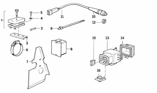 Cableado para interruptor de luz de freno OEM 61134257132 para BMW (Modelos compatibles: E46, E90, E91, E92, E93, F30, F31, F32, G20, X1, X3). Original BMW.