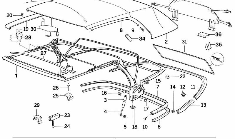 Adjusting screw for BMW E30 (OEM 54311943753). Original BMW.