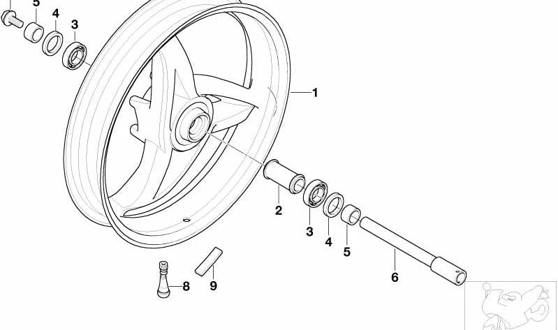 Vedação do eixo OEM 36312335070 para motocicletas BMW R 1200 S, F 650, R 1150 R, R 1100 S, K 1200 RS... e muito mais. Originais BMW Motorrad.