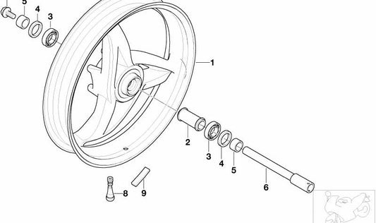 Vedação do eixo OEM 36312335070 para motocicletas BMW R 1200 S, F 650, R 1150 R, R 1100 S, K 1200 RS... e muito mais. Originais BMW Motorrad.