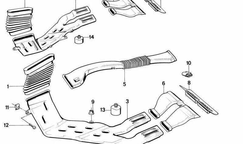 Soporte derecho para BMW E34, E32 (OEM 64221964676). Original BMW