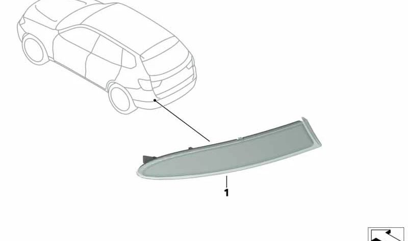 Links hinterer Catadioptric OEM 63147217315 für BMW x3 F25 {SDRIVE18D, SDRIVE20I}. Original BMW.