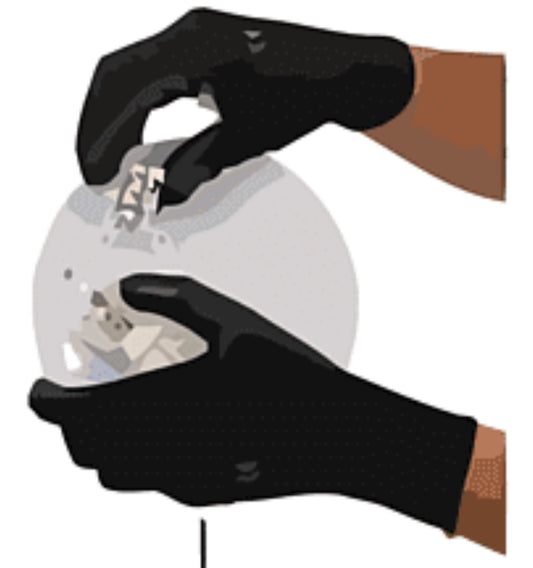 Guantes talla 11 OEM 83190441884 (12 pares) para BMW {E36, E46, E90, E91, E92, E93, F20, F21, F30, F31, F34, G20, G21, X1, X3, X5, X6, Serie 1, 2, 3, 4, 5, 6, 7, Z3, Z4, M modelos}. Original BMW.