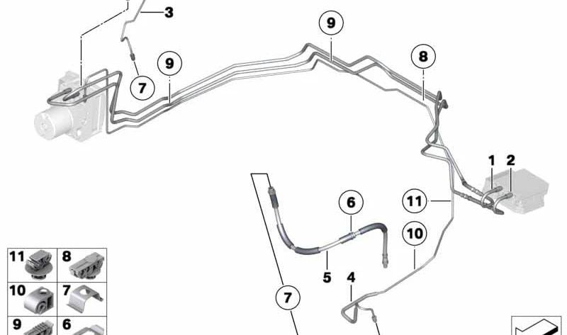 Steering column for BMW X5 E70, E71, E72 (OEM 34326774568). Original BMW