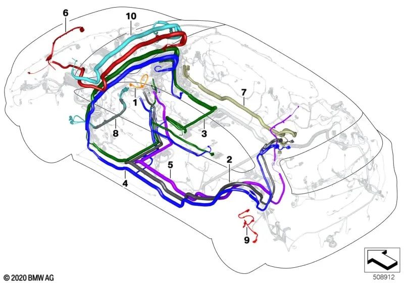 OEM 61129380295 Cavo di collegamento USB per BMW Serie 2 Active Tourer F45, Gran Tourer F46... e altro ancora. BMW originale.