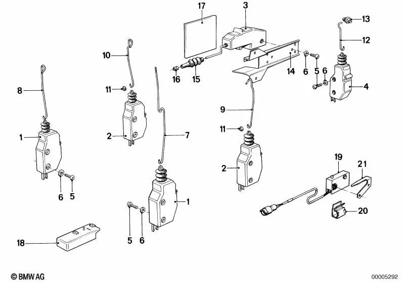Azionamento del regolatore OEM 51261373004 per BMW Serie 5 E28 (518, 520i). BMW originale.
