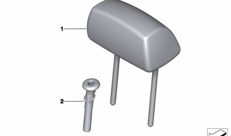 Reposacabezas de cuero savannabeige OEM 52202992415 para BMW X1 E84. Pieza original BMW.