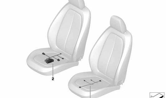 Conjunto de cabos do assento esquerdo para BMW G01, G02 (OEM 61126991867). BMW original