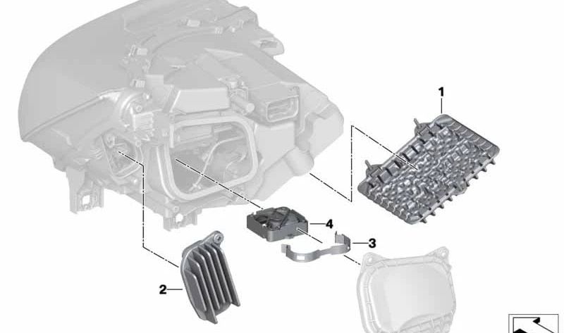 LED LUZ DIURNA DIURNA OEM 63118495580 para BMW i3 (i01). BMW original.