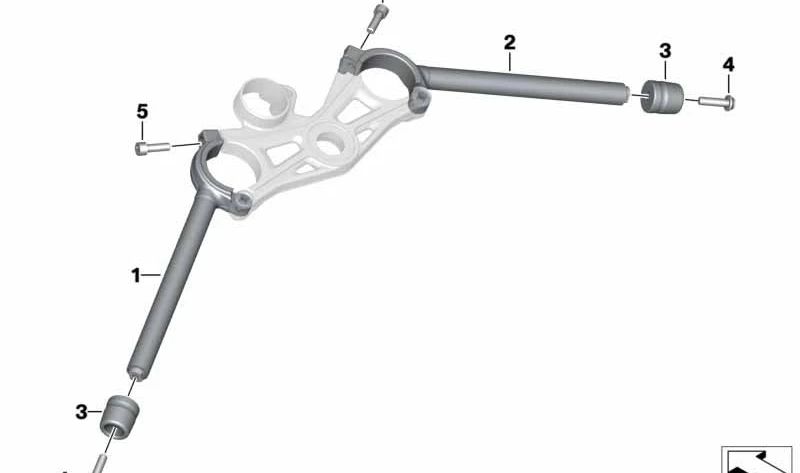 Manillar derecho OEM 32718402058 para motos BMW S 1000 RR (K67), M 1000 RR (K66). Original BMW Motorrad.