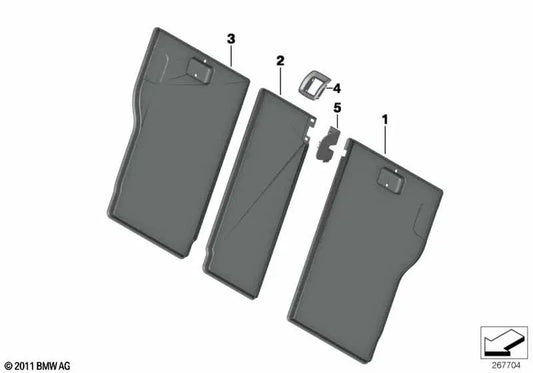 Soutenir gauche pour la série BMW 2 F22, F87, série 3 F30, F35, 4 F32 (OEM 52207267870). BMW d'origine