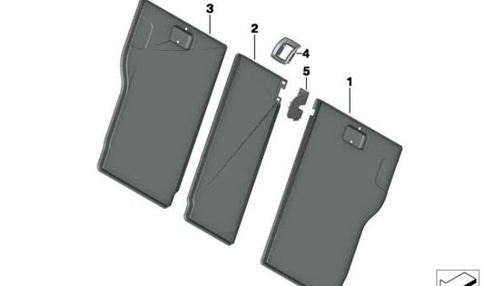 Middle Backrest Cover for BMW F22, F87, F30 (OEM 52207274606). Original BMW