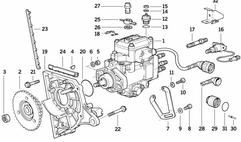 Tapa de protección OEM 12512243938 para BMW E36 y E34. Original BMW.