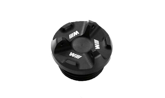Juego tapa boca de llenado de aceite OEM 77129829883 para motos BMW S 1000 R, S 1000 RR, S 1000 XR, M 1000 RR, M 1000 R, M 1000 XR. Original BMW Motorrad.
