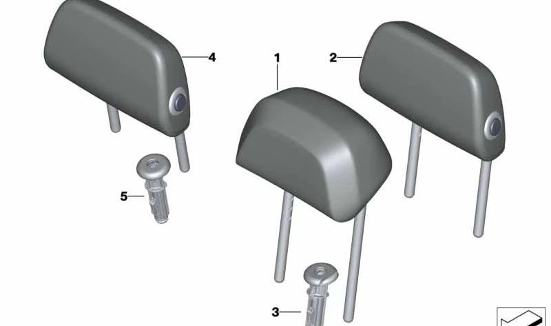 Reposacabezas símil cuero OEM 52207469963 para BMW G01, G02. Original BMW.