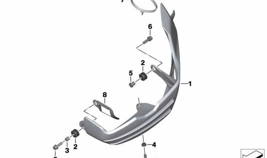 Casquillo con collar OEM 11117652233 para motos BMW HP2 Enduro (K25). Original BMW Motorrad.