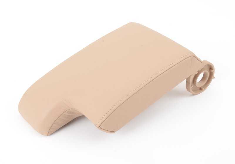 Reposabrazos central en cuero beige OEM 51168229236 para BMW E46. Repuesto original BMW.