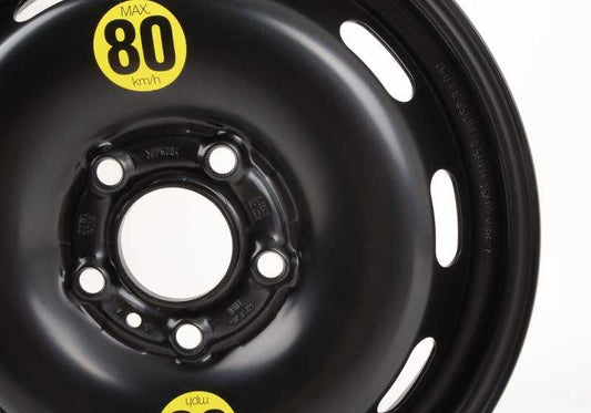 Steel spare wheel OEM 36116851506 for Mini F55, F56, F57. Emergency use (Notrad) with measurement 3.5x15 ET28. Original Mini and BMW.