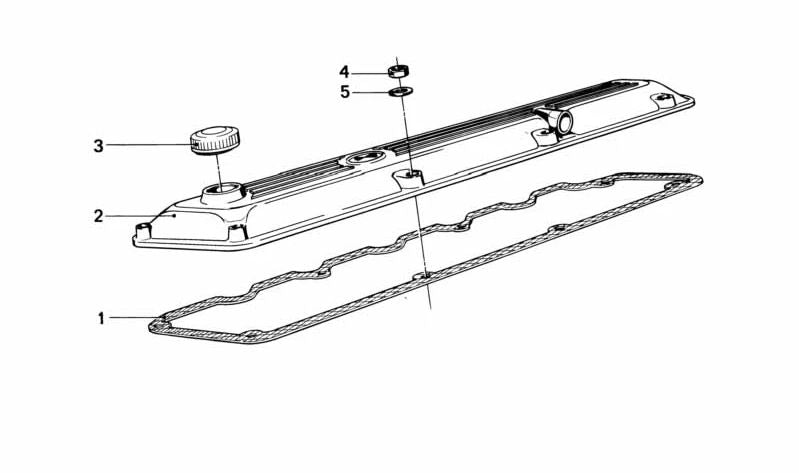 Tapa de culata OEM 11121277018 para BMW E21, E30, E12, E28. Pieza original BMW.