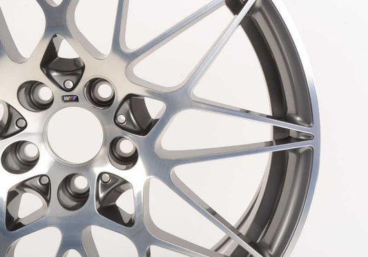 Original BMW 20 "M Alloy Tire - Star Design 666M OEM 36112287501 For BMW F80, F82, F83. Bicolor color (bright ferric gray). Valid for rear axle. Original BMW.