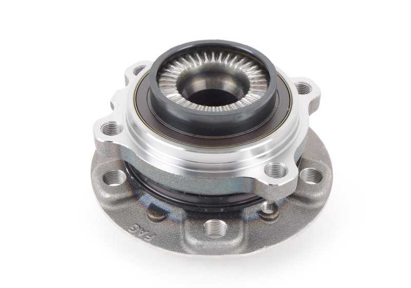 Mazo de rueda con rodamiento delantero OEM 31206868480 para BMW F07, F10, F11, F06, F12, F13, F01, F02. Original BMW.