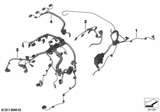 Motorkabelbaum OEM 12518585730 für BMW F20 118d xDrive, F21 120d xDrive, F30 320d xDrive, F31 318d xDrive... und mehr. Original BMW.