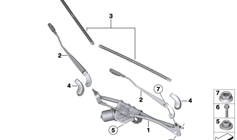 Juego de escobillas limpiaparabrisas OEM 61612239963 para MINI R58 y R59 (todos los modelos compatibles). Original MINI.