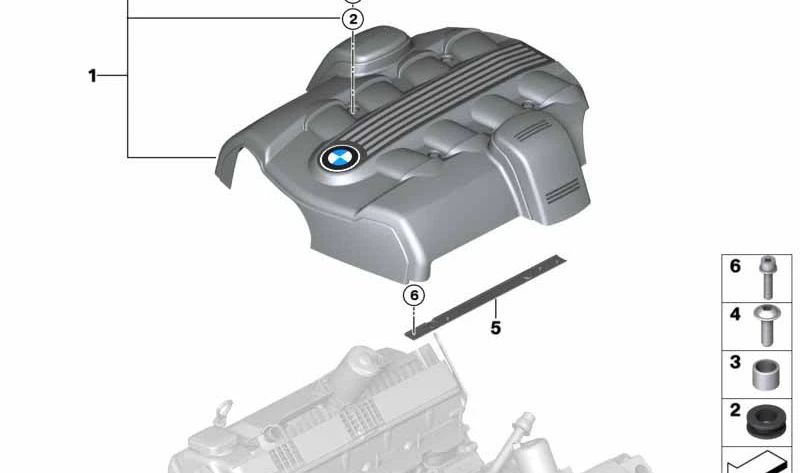OEM 11617508490 motor isoport support for BMW E60, E61, E63, E64, E65, E66, X5 E53. Original BMW piece.