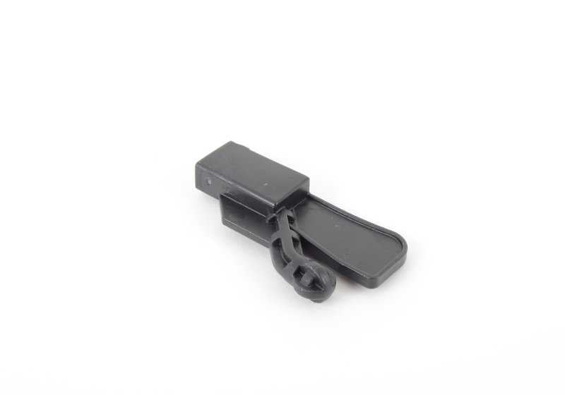 Clip plástico inferior derecho OEM 51317306206 para BMW F25 y F26. Pieza original BMW. Ideal para fijación en cristales o molduras, fácil recambio para mantenimiento exterior del vehículo.