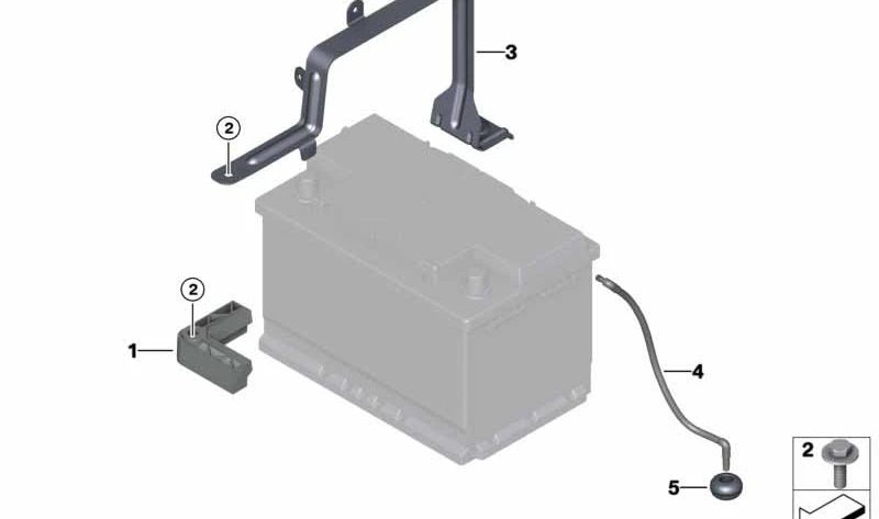 Barra di rinforzo della batteria per BMW F25, F26 (OEM 61217594932). BMW originale.