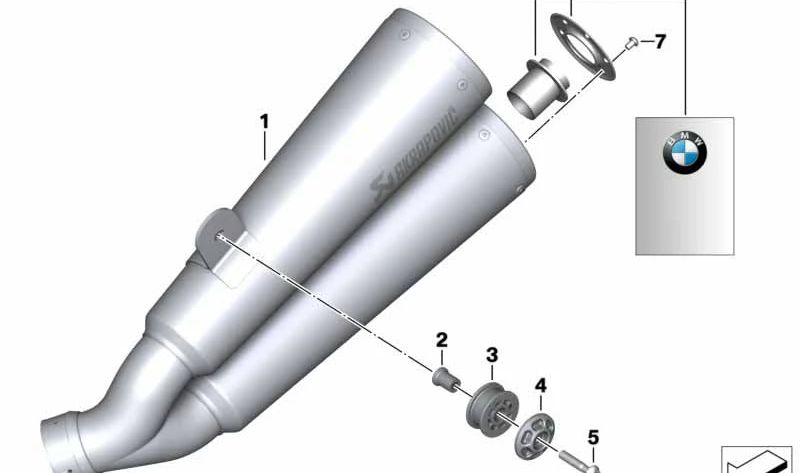 Tornillo de pasador M6x10 OEM 77118563521 para motos BMW R nineT, R nineT Pure. Original BMW Motorrad.