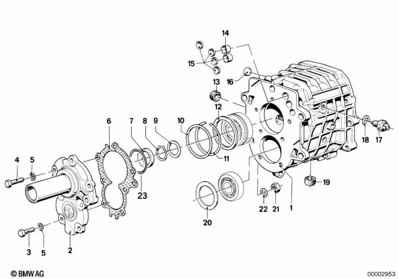Junta de freno libre de asbesto OEM 23121222357 para BMW E30, E12, E28, E24, E23... y más. Original BMW.