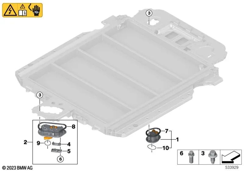 Form seal for BMW 5 Series G60, 7 Series G70, i I20, X1 U11, U12 (OEM 61278861083). Original BMW