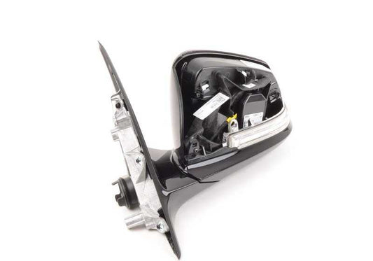Izquierdo OEM 51167345665 heated exterior rearvision for BMW F30, F30N, F31, F31N, F35, F35N. Shadow-Line finish. Original BMW.