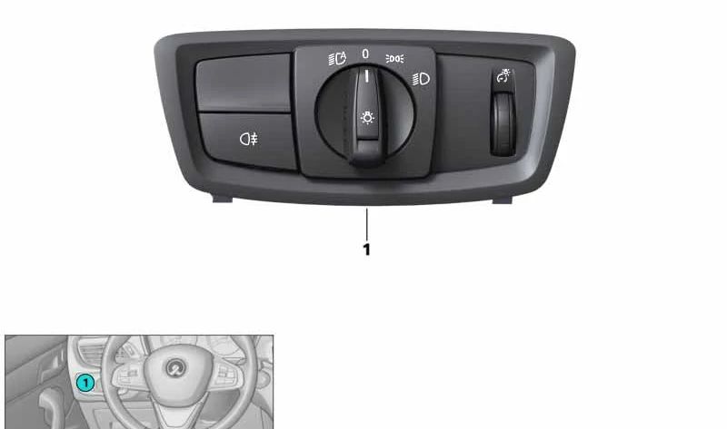 Unità di controllo della luce per BMW F20N, F21N, F52, F22N, F23N, F87N, F48, F49N, F39 (OEM 61316847520). BMW originale