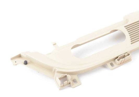 Rejilla decorativa de salida de aire delantera OEM 51467129404 para BMW Serie 6 E64, E64 LCI. Color Creambeige. Original BMW.