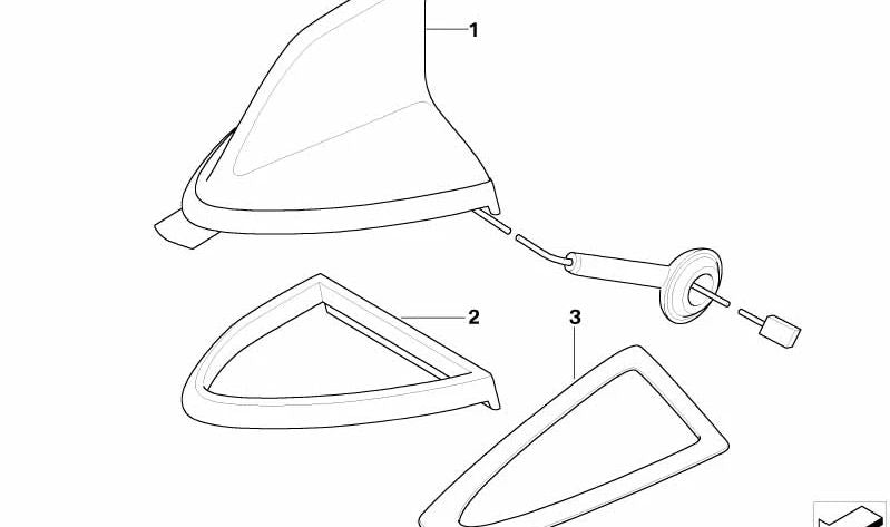 Fita adesiva de face dupla OEM 84508021110 para BMW 3 E46 Series (1998-2006). BMW original.