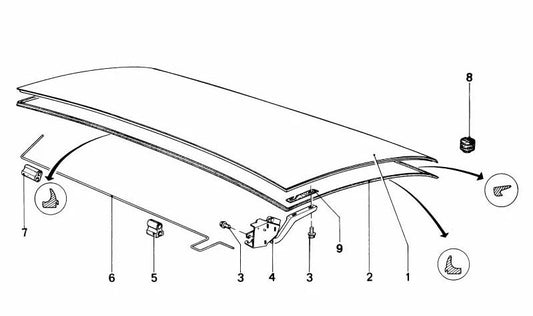 Junta de estanqueidad OEM 51241817087 para BMW (Modelos compatibles: E12). Original BMW.