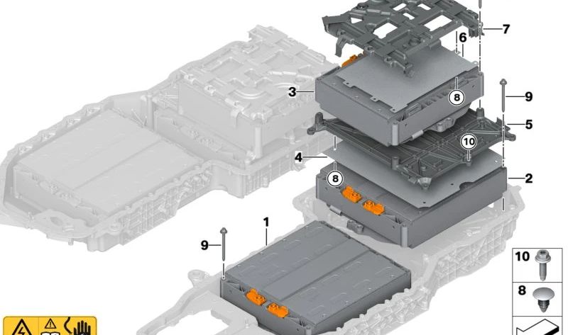 Hochspannungsbatteriezellenmodul für BMW X5 G05N, XM G09 (OEM 6127854101). Original BMW.