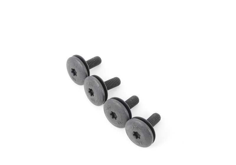 Kit de fijaciones para paragolpes delantero OEM 51112410006 para BMW E90, E90N, E91, E91N, E92, E92N, E93, E93N. Original BMW.