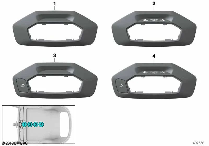 Functional center for BMW G23, G83 4 Series F91 8 Series G14 Z4 G29 (OEM 61319474897). Original BMW.