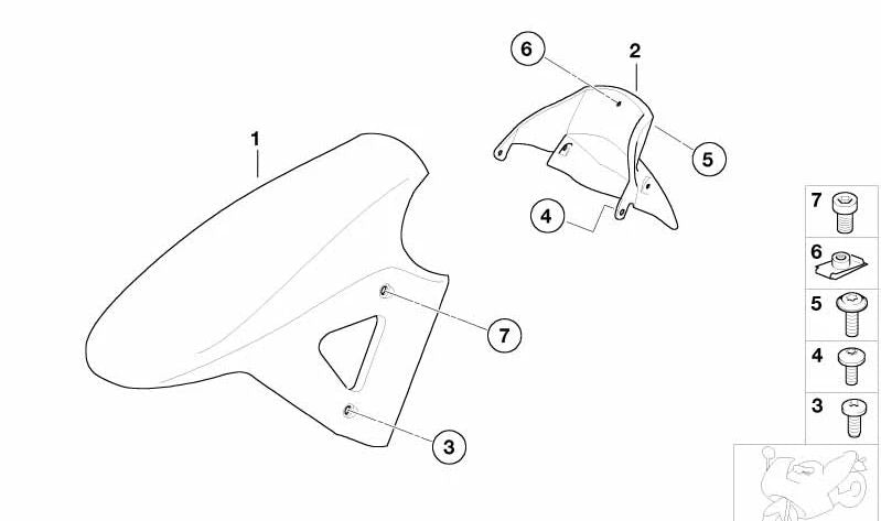 Cubierta de rueda delantera imprimada OEM 46618521569 para moto BMW F 650 CS (K14). Original BMW Motorrad.