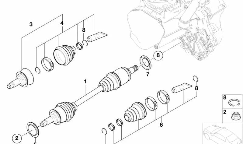 Anneau de sécurité avant OEM 31607518254 pour Mini R50, R52. Mini d'origine.