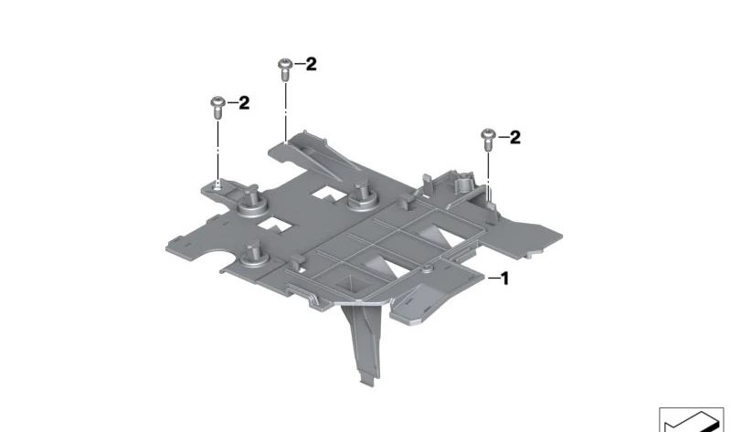 Cache support de batterie OEM 61219480669 pour BMW Motorrad R 18, R 18 Classic. BMW Motorrad d'origine.